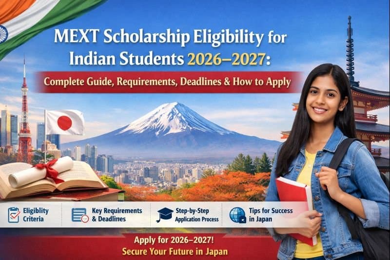 MEXT Scholarship Eligibility for Indian Students 2026–2027: Complete Guide, Requirements, Deadlines & How to Apply