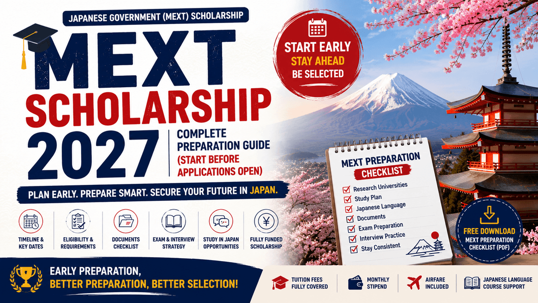 MEXT Scholarship 2027: Complete Preparation Guide (Start Before Applications Open)