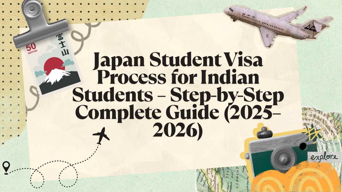 Japan Student Visa Process for Indian Students – Step-by-Step Complete Guide (2025–2026)