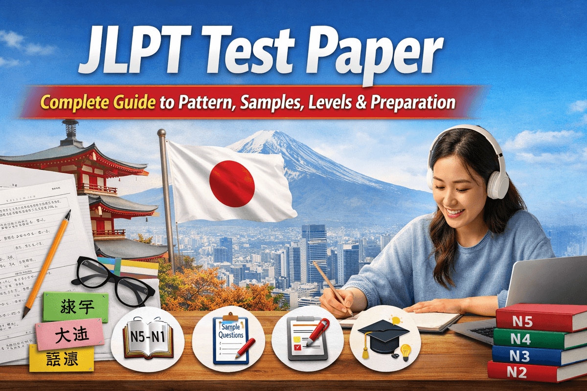 JLPT Test Paper: Complete Guide to Pattern, Samples, Levels & Preparation