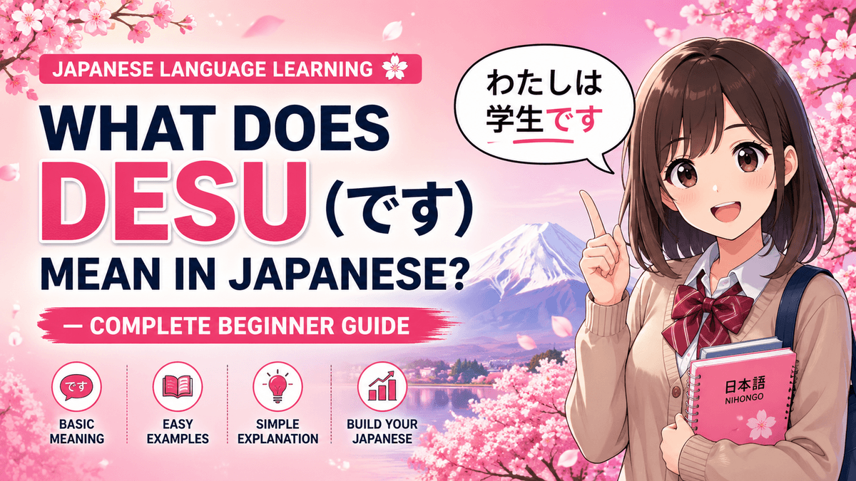 What Does Desu (です) Mean in Japanese? — Complete Beginner Guide