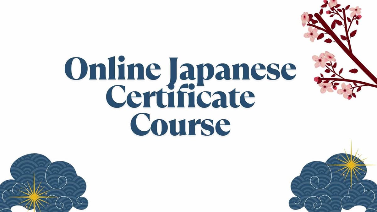 Online Japanese Certificate Course – Learn Japanese Language Online With TLS