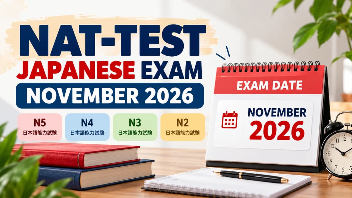 NAT Japanese Exam Date November 2026