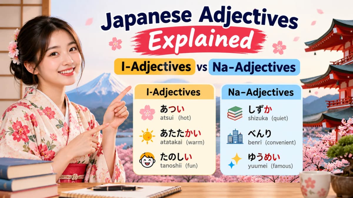 japanese adjectives i adjectives vs na adjectives