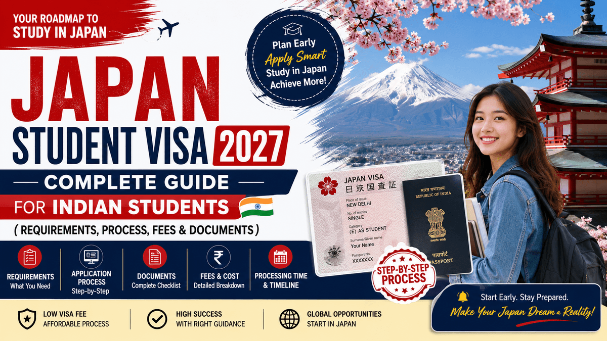 Japan Student Visa 2027: Complete Guide for Indian Students (Requirements, Process, Fees & Documents)