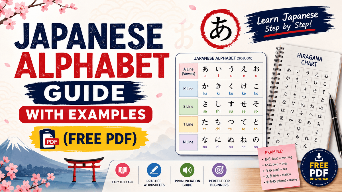 Japanese Alphabet Guide with Examples (Free PDF)