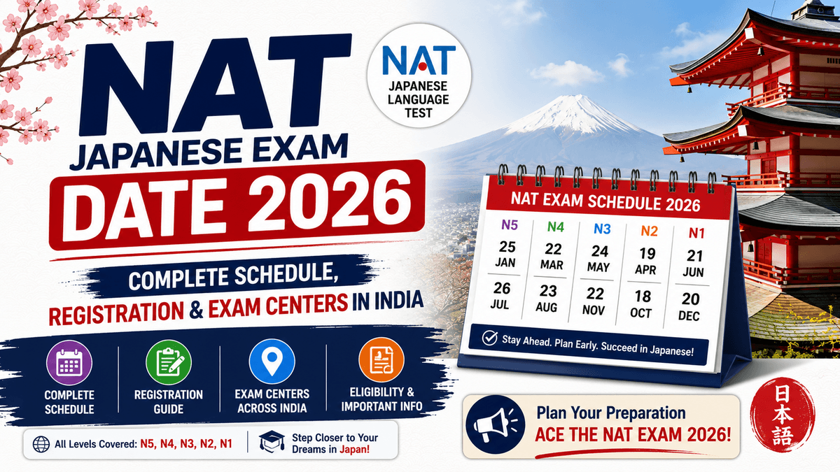 NAT Japanese Exam Date 2026 — Complete Schedule, Registration & Exam Centers in India
